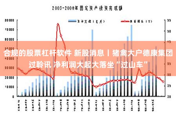 合规的股票杠杆软件 新股消息丨猪禽大户德康集团过聆讯 净利润大起大落坐“过山车”