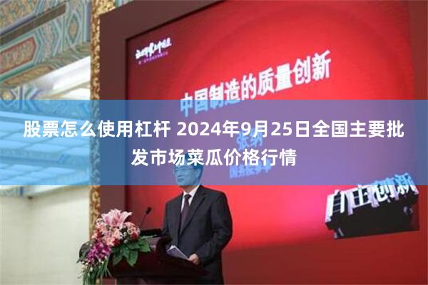 股票怎么使用杠杆 2024年9月25日全国主要批发市场菜瓜价格行情