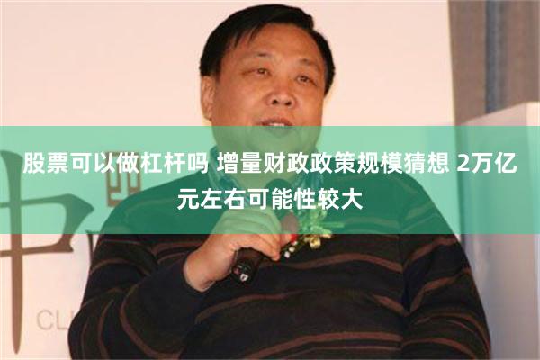 股票可以做杠杆吗 增量财政政策规模猜想 2万亿元左右可能性较大