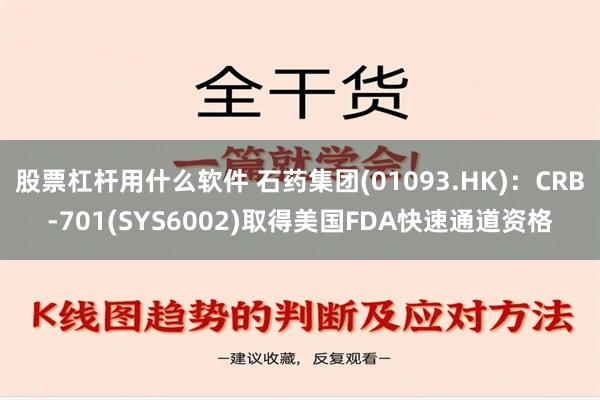 股票杠杆用什么软件 石药集团(01093.HK)：CRB-701(SYS6002)取得美国FDA快速通道资格