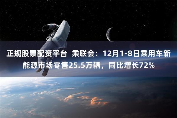 正规股票配资平台  乘联会：12月1-8日乘用车新能源市场零售25.5万辆，同比增长72%